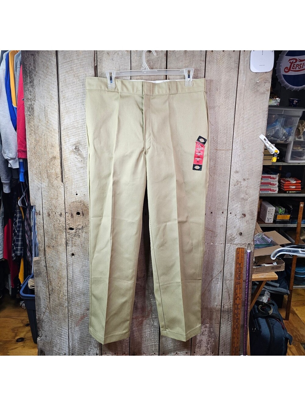 Dickies Men's 874 Original Fit Work Pants Khaki Flat Front 38x32 NWT